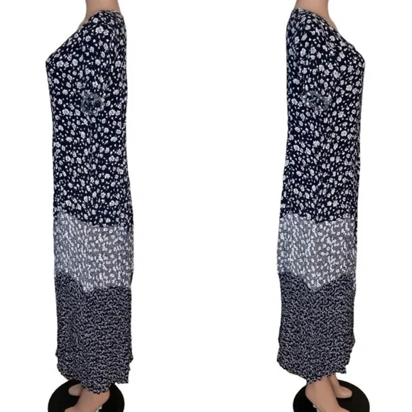 Jg Hook Black White Floral Short Sleeve Maxi Dress - Picture 5 of 11